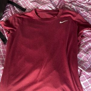 Nike Red Fitted Short Sleeve Tee